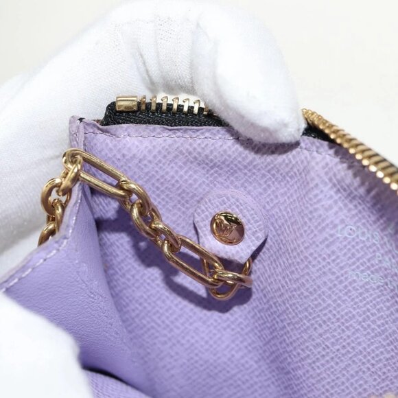 LOUIS VUITTON Multicolor Pochette Cles NM Coin Purse Black M60279 Auth 146522V - Picture 14 of 16